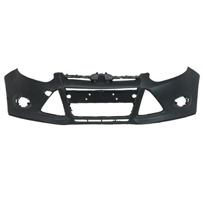 Solid Spare Primered Front Bumper Cover Fit For 12-14 Ford Focus Sedan w/ Tow Hole Plastic