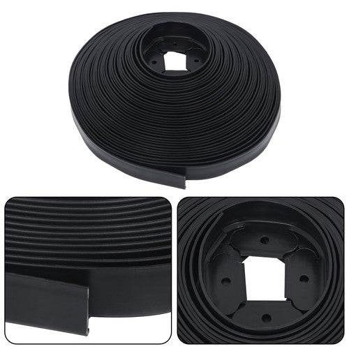 Solid Spare Garden Edging Landscape Edging with 60 Spikes for Lawn 1.5 Inch 100FT Black