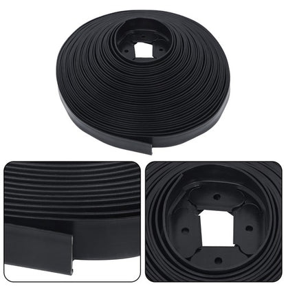 Solid Spare Garden Edging Landscape Edging with 60 Spikes for Lawn 1.5 Inch 100FT Black