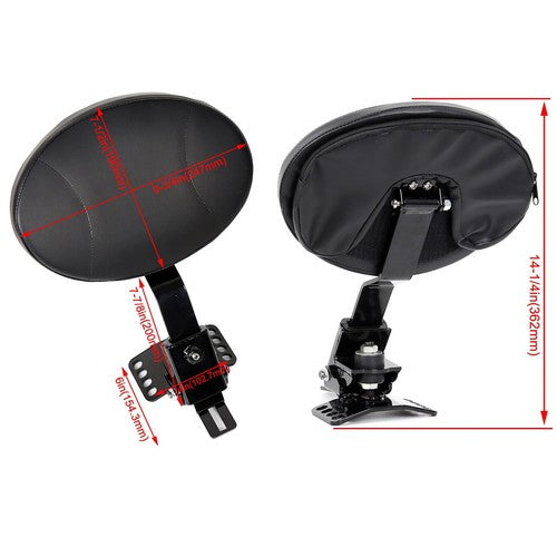 Solid Spare Plug In Driver Rider Backrest Pad Fit For Harley Street Electra Glide 1997-2024