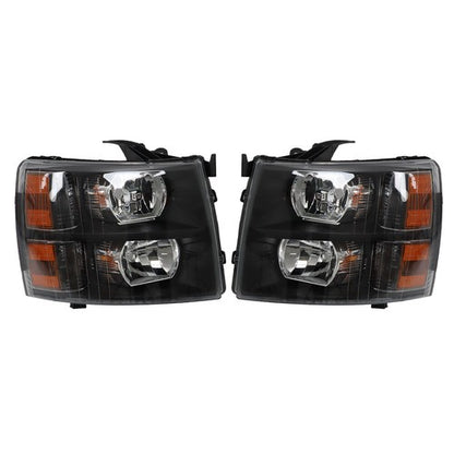 Solid Spare Headlights For Chevy Silverado 2007-2013 2014 Headlamps Halogen Left&Right Side