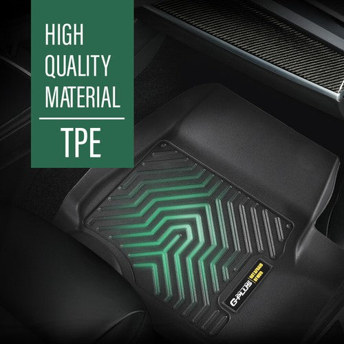 Solid Spare TPE Floor Mats Liners Fit For 17-24 Ford F-250 F-350 F-450 Super Duty Crew Cab