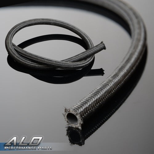 Solid Spare New 5M 6AN Black Nylon Braided Oil Fuel Hose Line & Adapter End Fittings