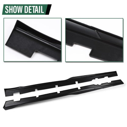 Solid Spare Body Kit Matte Black Side Skirts Rocker Panel Fit For 15-23 Charger Widebody