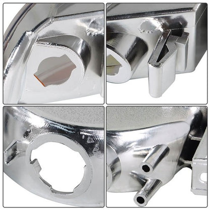 Solid Spare Pair Set For GMC Sierra 1500 1999-2007 Headlight Replacement Halogen Clear Lens