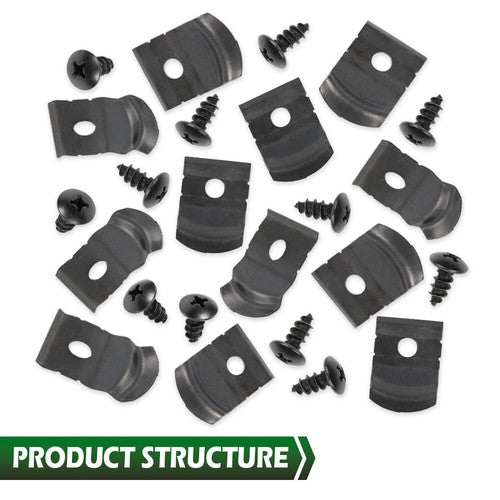 Solid Spare Fit For 1962-1972 GM Nova Impala 1" Tall Rocker Molding Clips & Screw 12Pcs