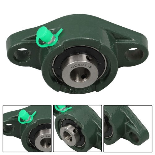 Solid Spare 10PCS UCFL201-8 Pillow Block Bearing 1/2" Hole 2-Bolt With Seat Bearing