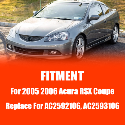 For 2005 2006 2007 Acura RSX Front Bumper Clear Fog Lights Lamps Pair w/wiring