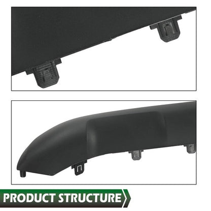 Solid Spare Front Lower Valance Skid Plate Board Guard Fit For 19-22 Toyota Rav4 Black ABS