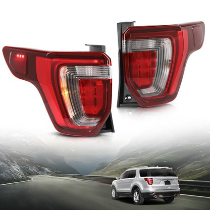 Solid Spare Tail Lights Fit For 2016-2019 Ford Explorer Rear Brake Parking Lamps Left+Right