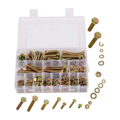 Solid Spare 236PCS Grade8.8 Metric Bolt and Nut Assortment,M6/M8 Heavy Duty Hex Head