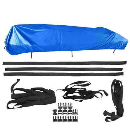 Solid Spare Blue 21-24Ft Waterproof Heavy Duty Boat Cover Trailerable Pontoon Dust Resistant