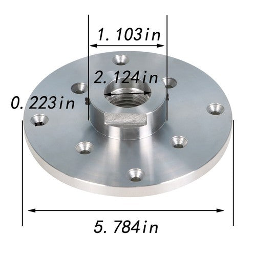 Solid Spare 6" Chuck 1-1/4"xRH 8tpi thread set screw locking spindle reverse turning