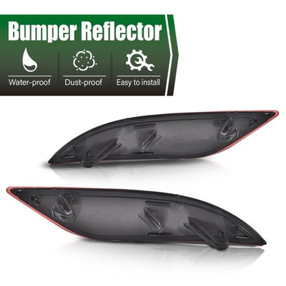 Solid Spare Fit For 16-2022 Chevrolet Malibu Rear Bumper Reflector Driver+Passenger Side Red