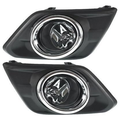 Pair For 2014 2015 2016 Nissan Rogue Clear Fog Lights Lamp w/Bulb +Switch +Bezel