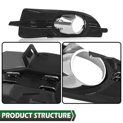 Solid Spare Bumper Fog Light Bezel Lamp Trim Fit For 2010-2013 Buick Lacrosse Left+Right