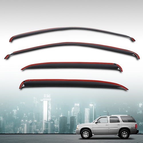 Solid Spare Rain Guards Window Visors Fit For 00-06 Chevy Tahoe/GMC Yukon/Cadillac Escalade