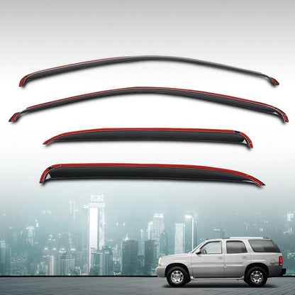 Solid Spare Rain Guards Window Visors Fit For 00-06 Chevy Tahoe/GMC Yukon/Cadillac Escalade