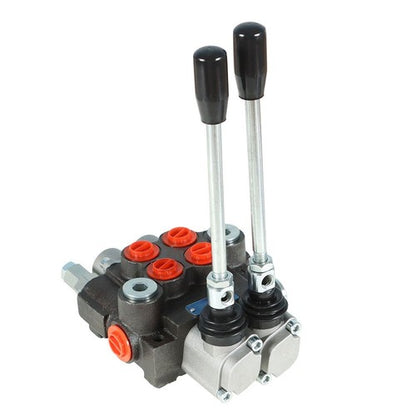 Solid Spare 11 GPM 2 Spool Hydraulic Monoblock Double Acting Control Valve SAE Ports US