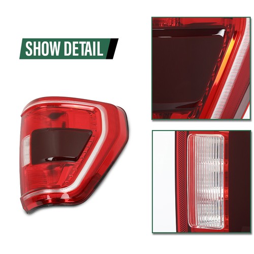 Solid Spare Fit For 21-2023 Ford F-150 XLT w/ Blind Spot TaiL Lights Brake Lamps Left+Right