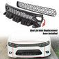 Solid Spare For 2015-23 DODGE CHARGER RT SCAT PACK SRT STYLE Front Upper + Lower Grille Kit
