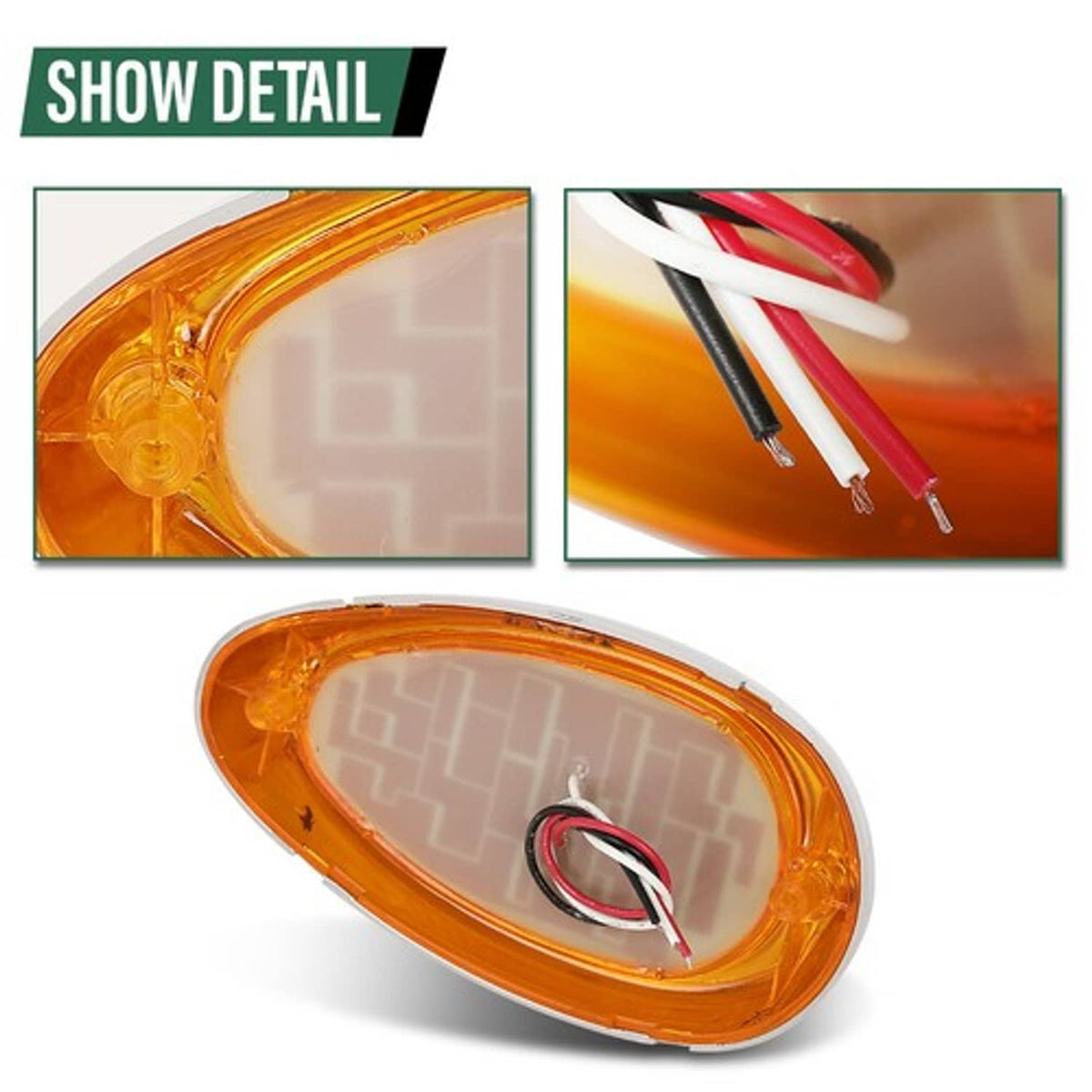 Solid Spare Fit For Freightliner Sleeper Cab Trucks Side Marker Turn Signal LED Lights