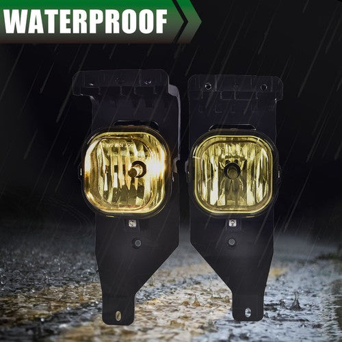 Solid Spare Fit For 05-07 Ford F-250 F-350 F-450 F-550 Yellow Lens Excursion Fog Lights