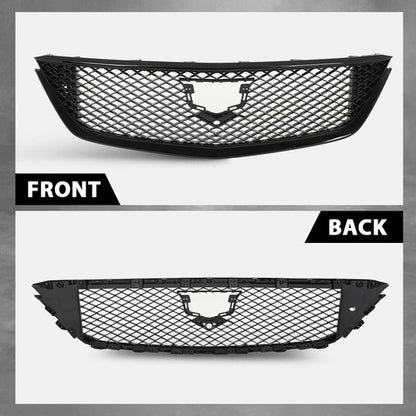 Solid Spare Front Bumper Hood Mesh Grille Grill Black Fit For 2020-2024 Cadillac CT5