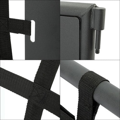 Solid Spare Tubular Trail Door With Side Mirror For 1976-1995 Jeep CJ7/YJ Wrangler 2DR Black