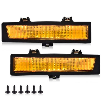 Solid Spare New Fit For 1981-1988 Chevy Monte Carlo SS Front Park Turn Signal Lights Yellow