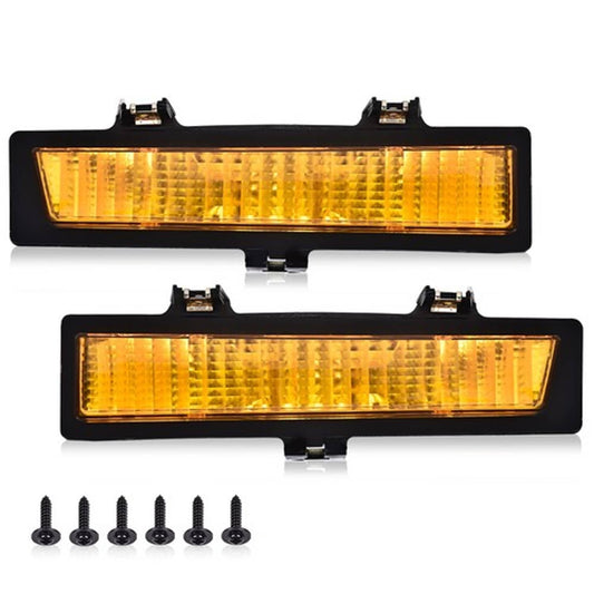 Solid Spare New Fit For 1981-1988 Chevy Monte Carlo SS Front Park Turn Signal Lights Yellow