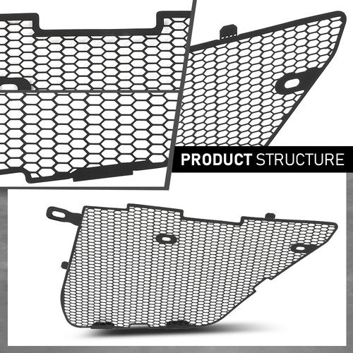 Solid Spare Fit For 2020-2025 Corvette C8 Aluminium Radiator Mesh Grill Grille Guards Covers
