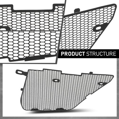 Solid Spare Fit For 2020-2025 Corvette C8 Aluminium Radiator Mesh Grill Grille Guards Covers