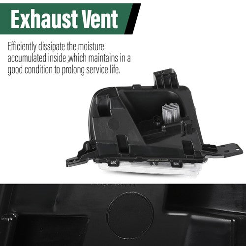 Solid Spare LED DRL Front Fog Light Driving Lamp Right Side Fit For 2019-2024 Ford Edge