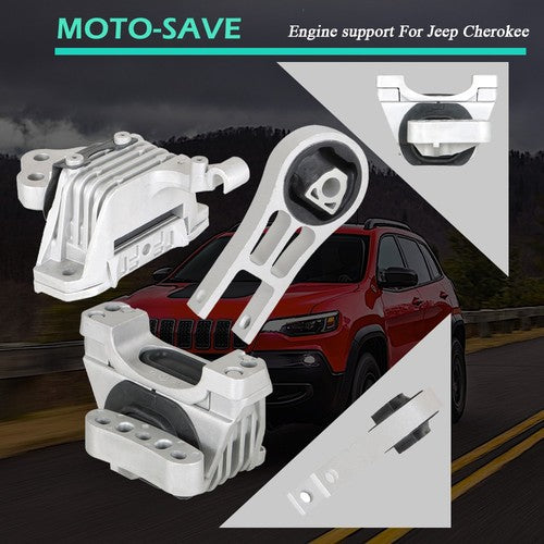 Solid Spare 3PCS Complete Engine Motor &Transmission Mount For Jeep Cherokee Chrysler 200