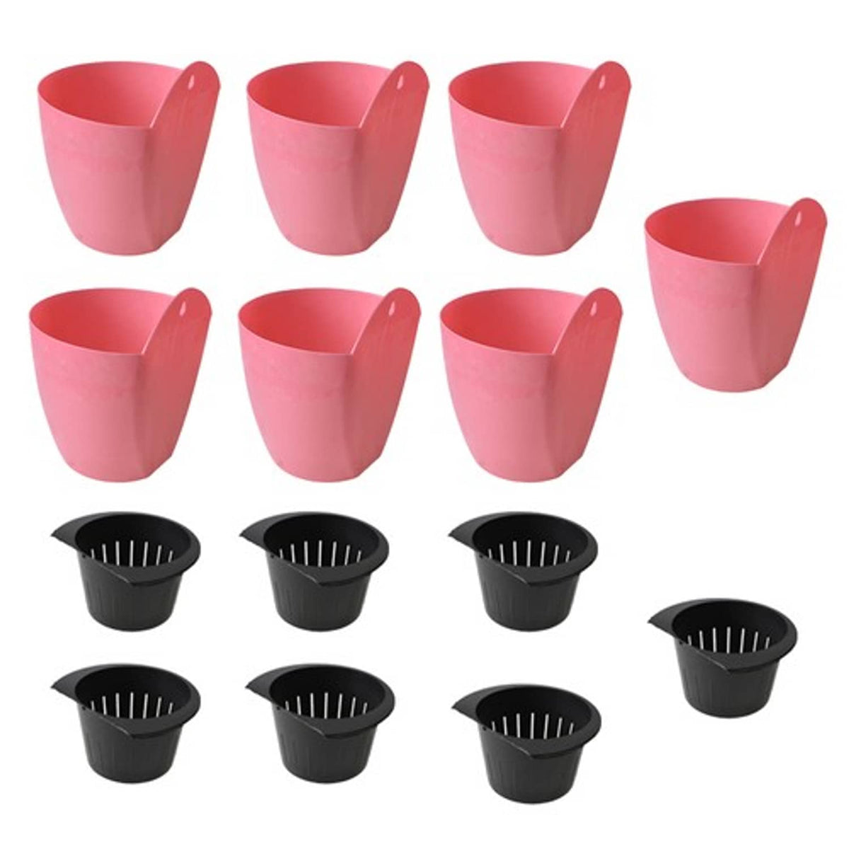 Solid Spare Self-watering Flower Pots Hanging Basket Hanging Planter 18×16×12.5cm 7 Pack