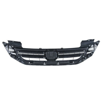 Solid Spare Front Bumper Hood Grille Black&Chrome Plastic Durable For Honda Accord 2013-2015