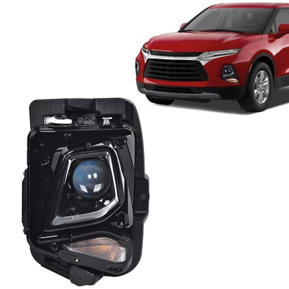 Solid Spare Fit For 2019-2021 Chevy Blazer HID/Xenon Model Left Projector Headlight Headlamp