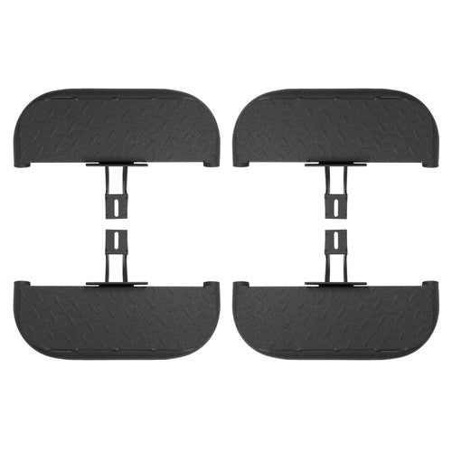 Solid Spare 4Pcs Running Boards Side Hood Steps For 2007-2018 Jeep Wrangler JK Steel 4Dr