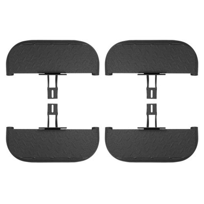 Solid Spare 4Pcs Running Boards Side Hood Steps For 2007-2018 Jeep Wrangler JK Steel 4Dr