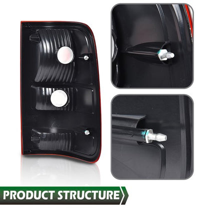 Solid Spare Tail Lights Fit For 2004 2005-2008 Ford F150 F-150 Rear Brake Lamps Left+Right