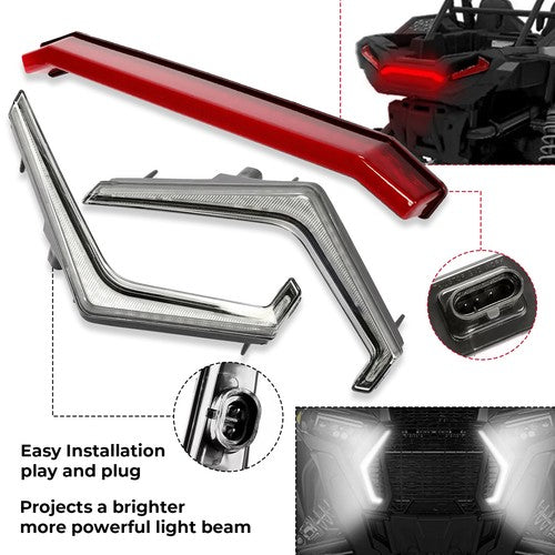 Solid Spare For 2019-2023 Polaris RZR XP 4 Turbo 1000 #2884053 Front & Rear Accent Light Kit