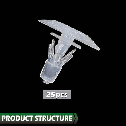 Solid Spare 25pcs Door Weatherstrip Clips 3/16" Hole- 1/4" x 5/8" Head Dia Fit For GM