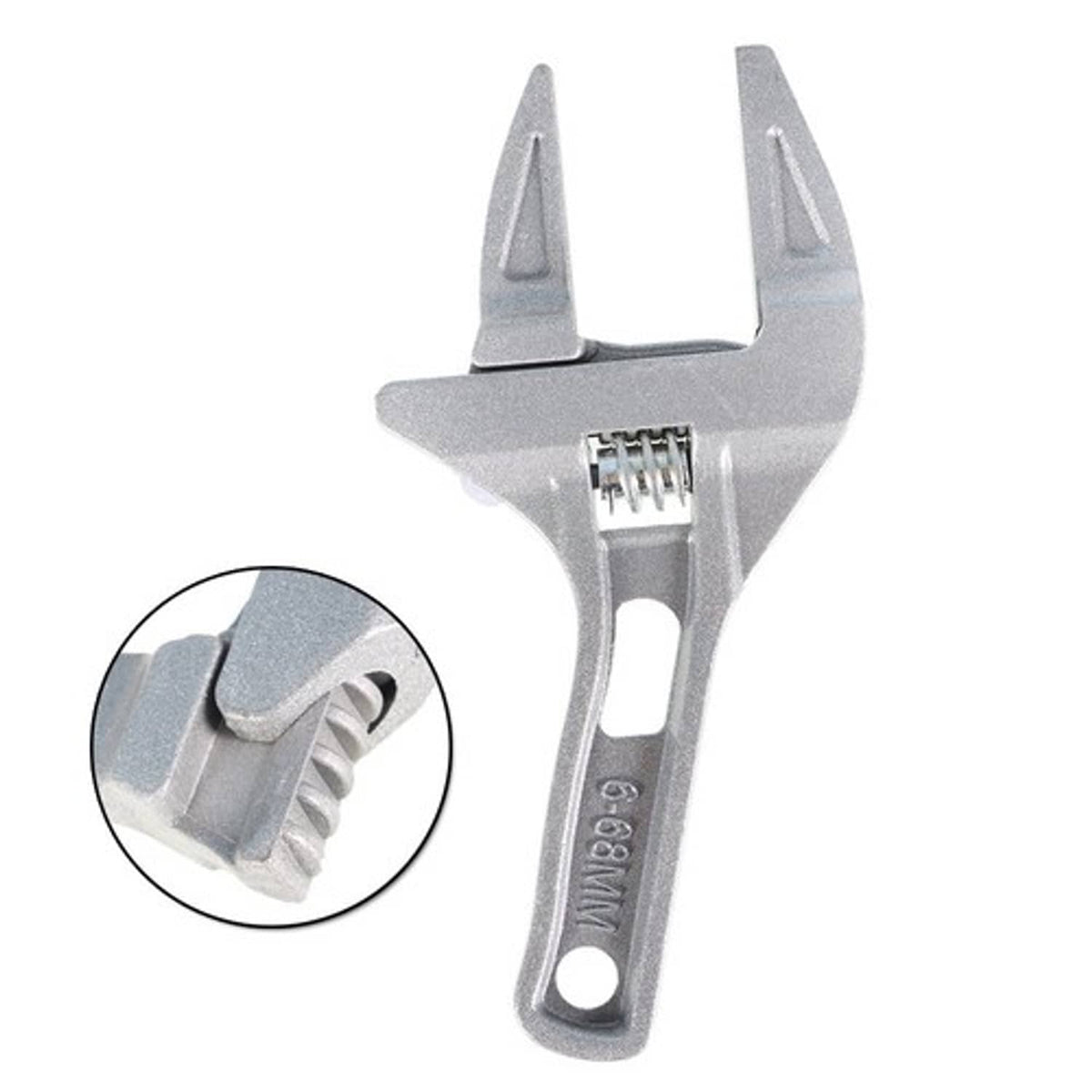 Solid Spare Hand Tool Adjustable 6-68mm Wrench Shifter Spanner Wide Jaw Heavy Duty Repair