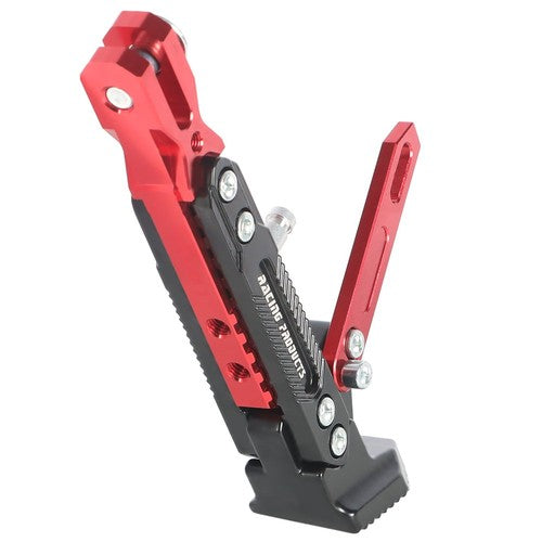 Solid Spare Red Adjustable Motorcycle CNC Aluminum Alloy Kickstand Foot Side Support Stand