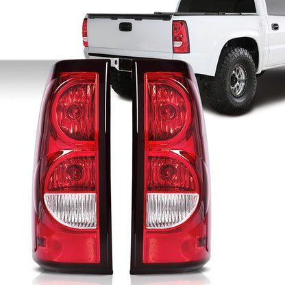 Solid Spare Fit For 1999-2006 Chevy Silverado Tail Lights Lamps Driver&Passenger Side