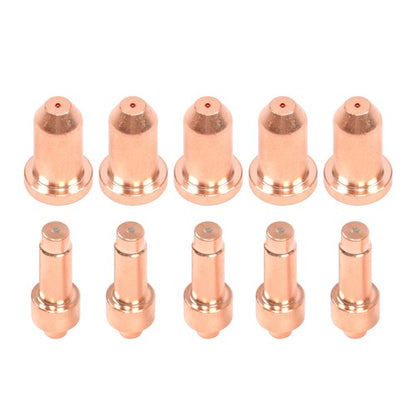 Solid Spare 10pcs Plasma Cutter Torch 249926 249928 Nozzle + Electrodes for Miller XT40 XT30