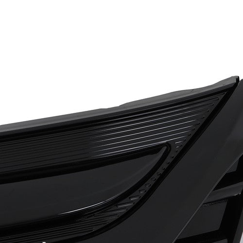 Solid Spare For Honda Odyssey 2018 2019 2020 Gloss Black Plastic Front Bumper Grille New