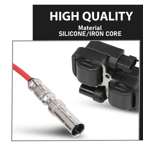 Solid Spare Fit For Mercedes-Benz C CL CLK ML Class Ignition Coil & Spark Plug & Wires