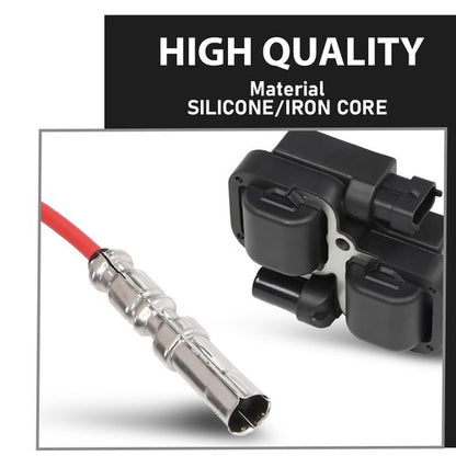 Solid Spare Fit For Mercedes-Benz C CL CLK ML Class Ignition Coil & Spark Plug & Wires